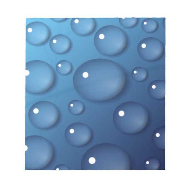 Bloc De Notas Textura de caída de agua azul (Frente)