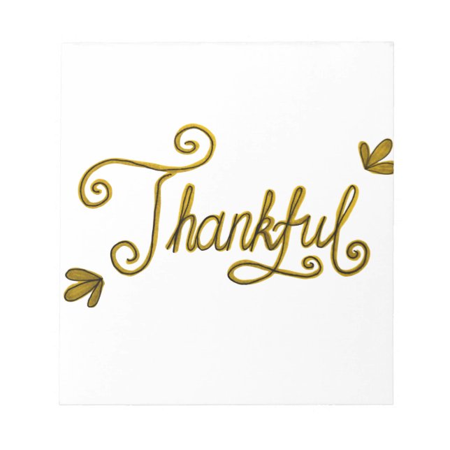 Bloc De Notas Thankful gold lettering (Frente)