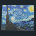 Bloc De Notas The Starry Night - Vincent Van Gogh<br><div class="desc">View from the psychiatric hospital at Saint-Rémy-de-Provence (France),  just before sunrise,  with addition of an imaginary village. Oil on canvas (1889) by Dutch painter Vincent van Gogh.</div>