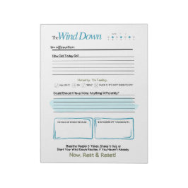 Bloc De Notas The WIND DOWN – 5-Minute Evening Journal Notepad