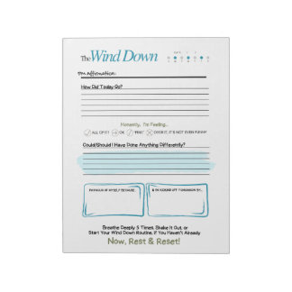 Bloc De Notas The WIND DOWN – 5-Minute Evening Journal Notepad