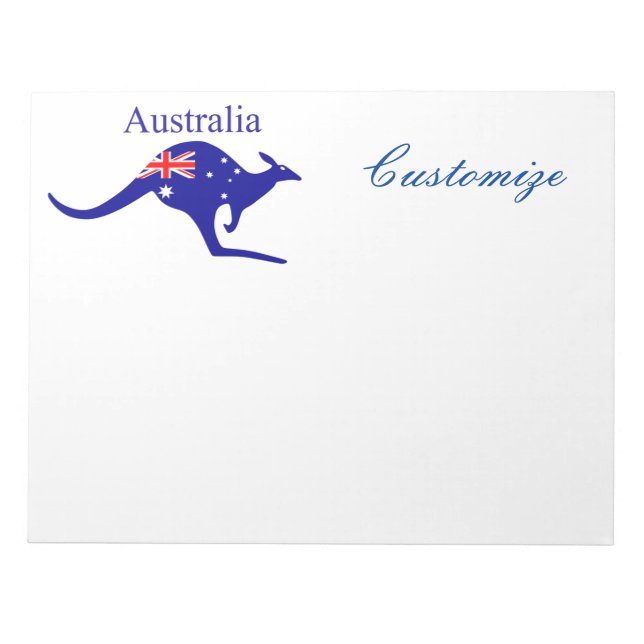 Bloc De Notas Thunder_Cove, canguro de bandera de Australia (Frente)