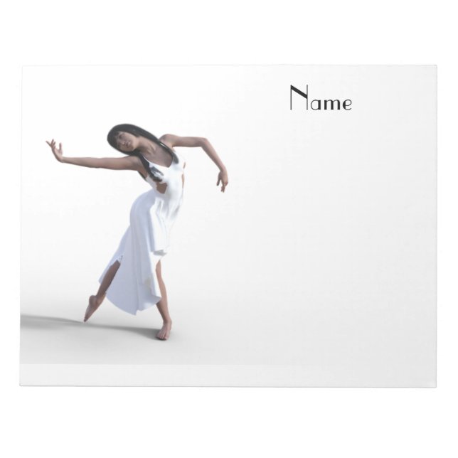 Bloc De Notas Thunder_Cove de bailarina de vestir blanco (Frente)