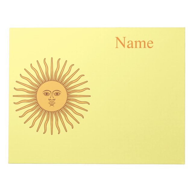 Bloc De Notas Thunder_Cove, Ilustracion de arte de Sun face (Frente)