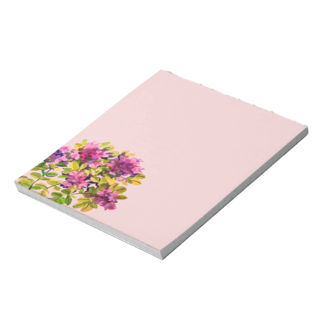 Bloc De Notas Thyme pintado con acuarelas (Lado Izquierdo)