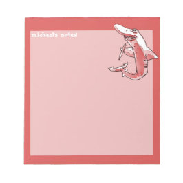 Bloc De Notas tiburón sostiene personalizable de personalizado d