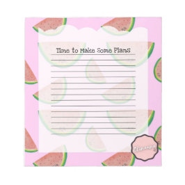 Bloc De Notas Tiempo de hacer algunos planes, sandía de Personal