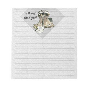 Bloc De Notas Tiempo de Nap de Sloth personalizado