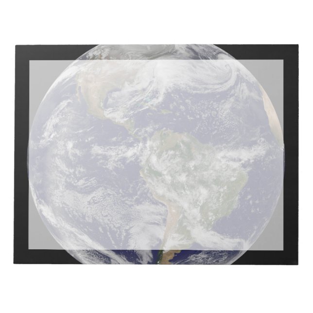 Bloc De Notas Tierra Llena Que Muestra Una Fuerte Tormenta De In (Frente)