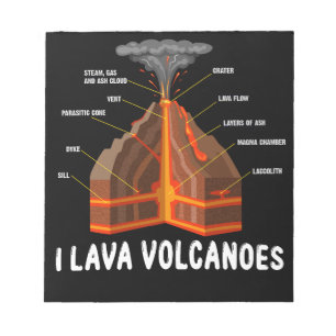 Bloc De Notas Tierra Magma Lava Volcán Geología Gigante Ciencia