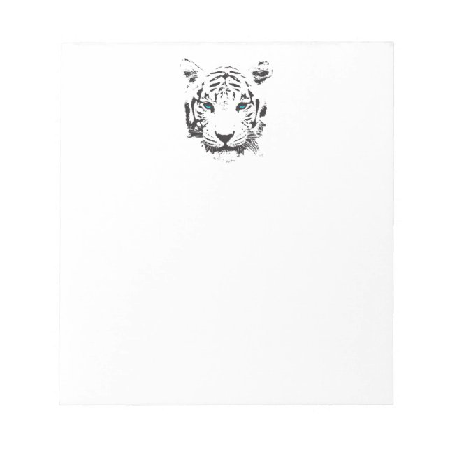 Bloc De Notas Tigre blanco con ojos azules (Frente)