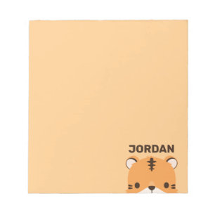 Bloc De Notas Tigre lindo con nombre personalizado