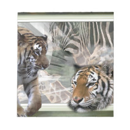 Bloc De Notas Tigres, cebra, jirafa, jungla primitiva