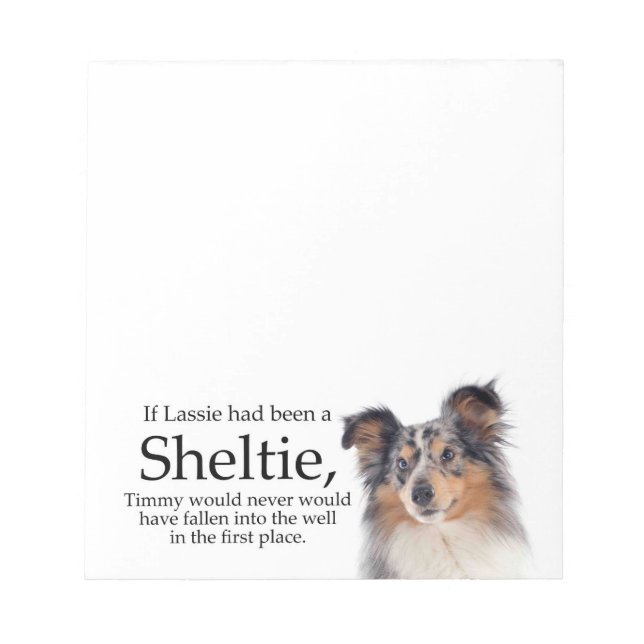 Bloc De Notas Timmy's Blue Merle Sheltie Notepad (Frente)