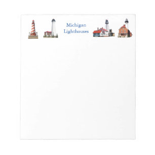 Bloc De Notas Tinta del faro de Michigan