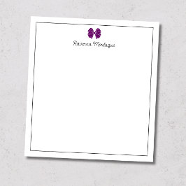 Bloc De Notas Tinte Morado Arco Frontera Escritura Nombre Person