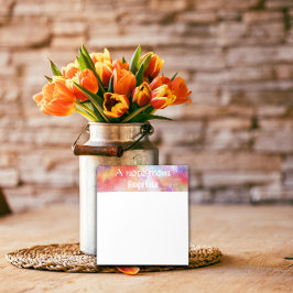 Bloc De Notas Tipografía blanca de color acuarela