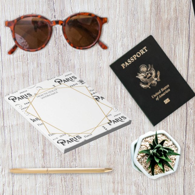 Bloc De Notas Tipografía Caligrafía París Francia Torre Eiffel (Subido por el creador)