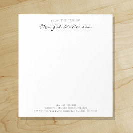 Bloc De Notas Tipografía de guión personalizado | Del mostrador 