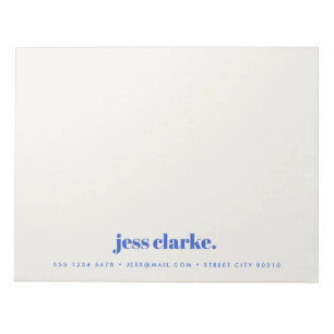 Bloc De Notas Tipografía retro vintage real estilo azul moderno