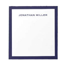 Bloc De Notas Tipografía simple de la Marina Blanca