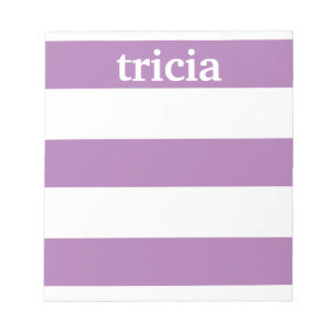 Bloc De Notas Tiras de rugby morado personalizadas