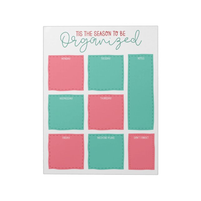 Bloc De Notas Tis the Season to be Organized Christmas Planner (Lado Izquierdo)
