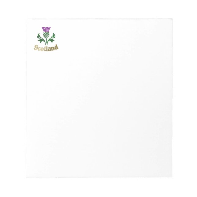 Bloc De Notas Tístol de emblema escocés (Frente)
