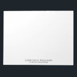 Bloc De Notas Título de nombre limpio profesional básico simple<br><div class="desc">Bloc de notas de título profesional de nombre limpio simple y elegante Puede personalizar fácilmente el color del texto con la herramienta "Personalizar" o sentirse libre de comunicarse conmigo.</div>
