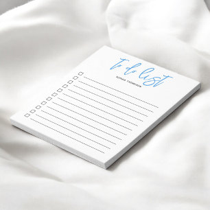 Bloc De Notas To Do List Brussel Script Blue Notepad