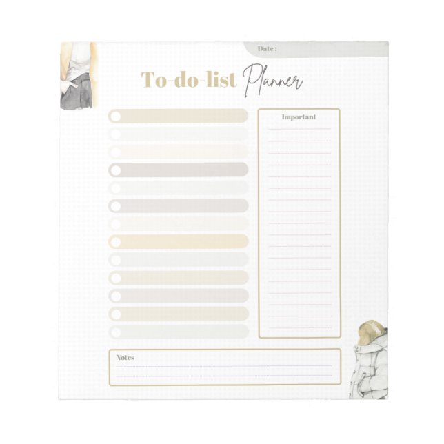Bloc De Notas To Do List Planner Girlie Tear Away Notepad (Frente)