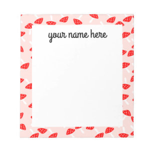 Bloc De Notas Toadstool personalizado hongos Notepad