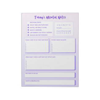 Bloc De Notas Today's Mental Notes Notepad