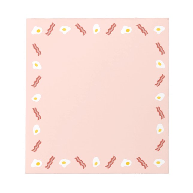 Bloc De Notas Todo sobre el tocino y los huevos (Frente)