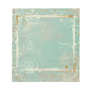 Bloc De Notas Toile Azul Francés Elegante Notepad Scratch Pad