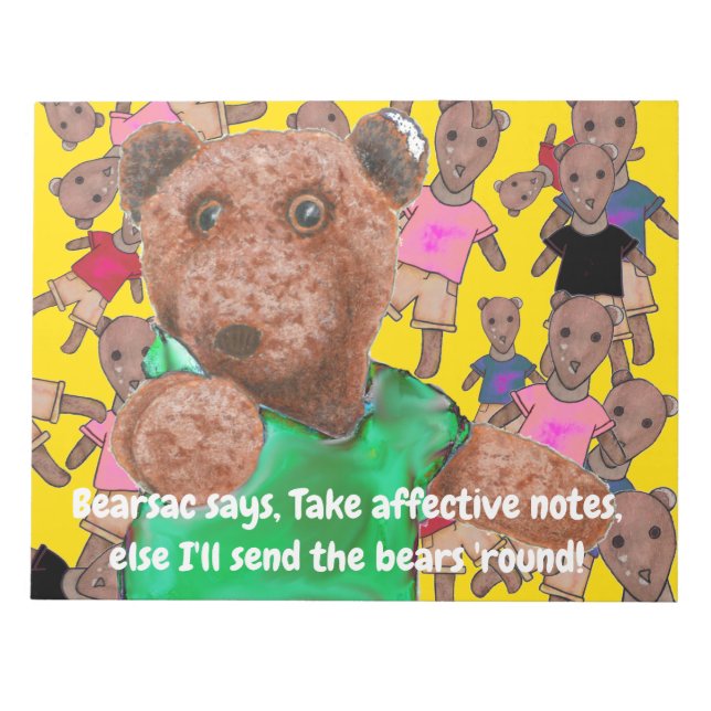 Bloc De Notas Tomar notas efectivas si no enviaré al oso (Frente)