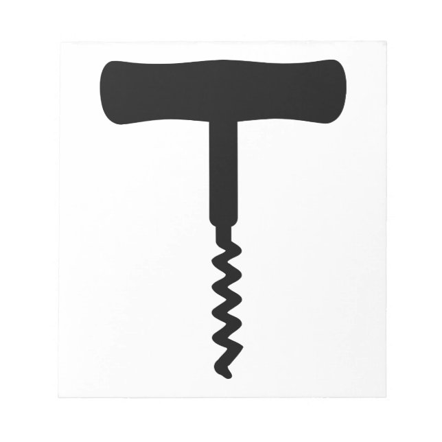 Bloc De Notas Tornillo de corcho negro (Frente)