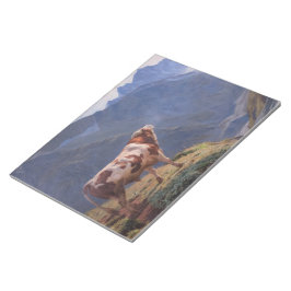 Bloc De Notas Toro en los Alpes (por Eugène Burnand)