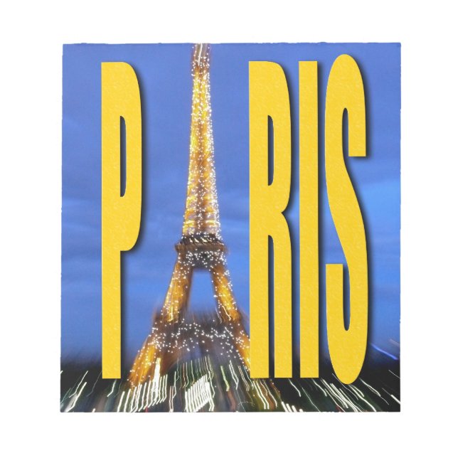 Bloc De Notas Torre Eiffel París Francia (Frente)