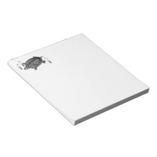 Bloc De Notas Tortuga acuática en blanco y negro