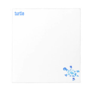 Bloc De Notas Tortuga de agua azul