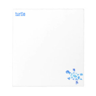 Bloc De Notas Tortuga de agua azul