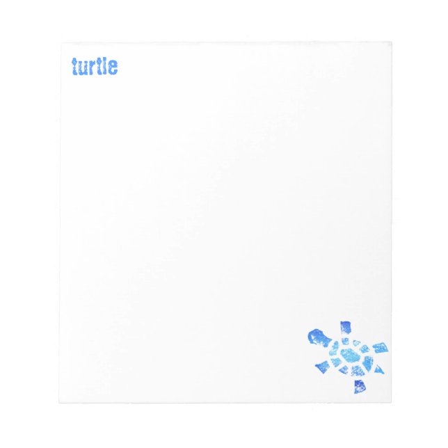 Bloc De Notas Tortuga de agua azul (Frente)