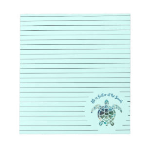 Bloc De Notas Tortuga marina - La vida es mejor en la playa