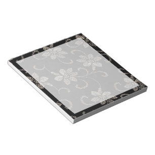 Bloc De Notas Toss floral negro