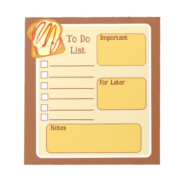 Bloc De Notas Tostadas De Aguacate Con Huevo Y Tomate (Frente)