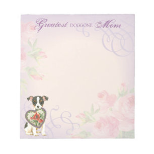 Bloc De Notas Toy Fox Terrier Heart Mom Notepad