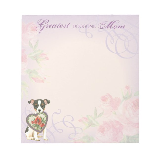 Bloc De Notas Toy Fox Terrier Heart Mom Notepad (Frente)