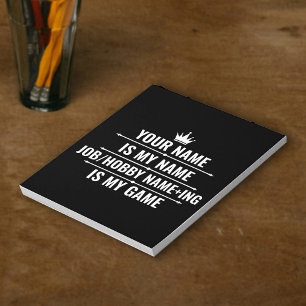 Bloc De Notas Trabajo divertido personalizado y nombre de aficio