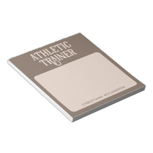 Bloc De Notas Trainer atlético de nombre personalizado